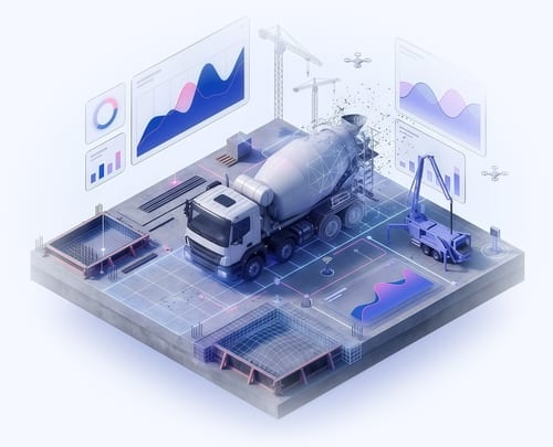 Программа управления логистикой бетонного завода — дашборд диспетчеризации отгрузок бетона
